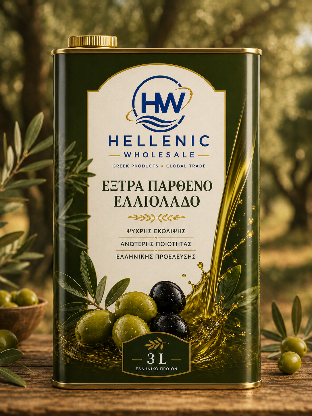 Εξαιρετικό Παρθένο Ελαιόλαδο 3 Λίτρα