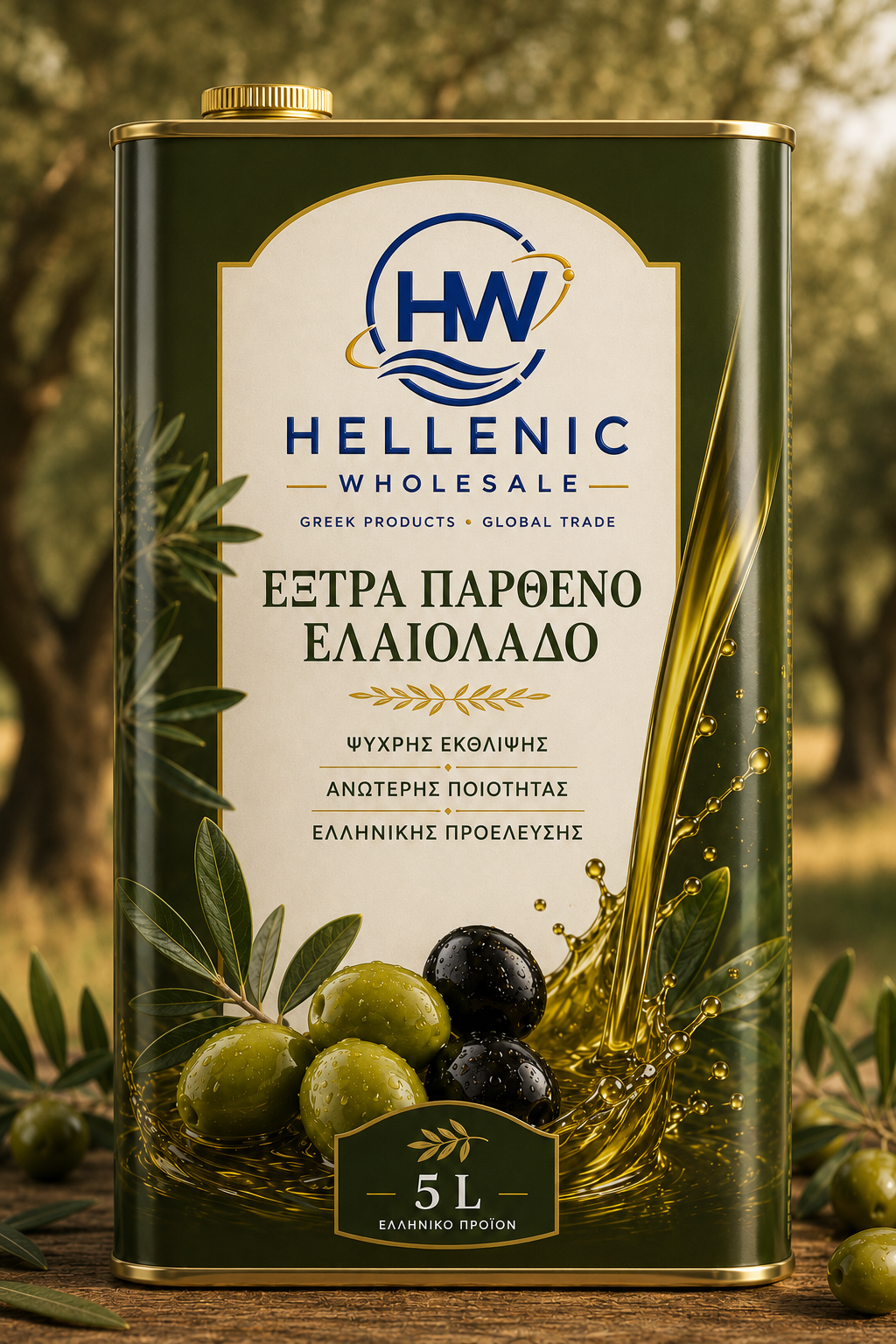 Εξαιρετικό Παρθένο Ελαιόλαδο 5 Λίτρα